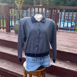 RUSS BERENS Vintage Cardigan Sweater w/ Shoulder Pads - Store Tag Attached